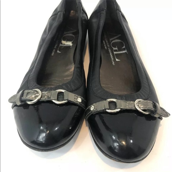 AGL Attilio Guisti Leomebruni patent cap toe Flats - Picture 11 of 11